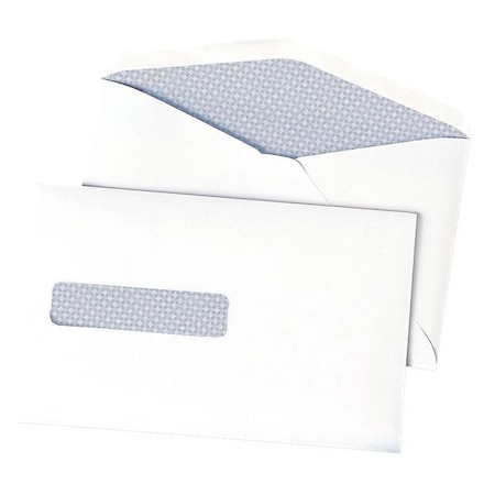 Quality Park Window Envelope, White, Paper, PK500 QUA90063