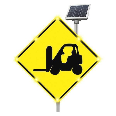 Tapco LED Traffic Sign, Forklift, Black/Yellow, 30" W, 30" H 2180-C00069