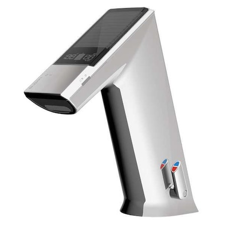 Sloan Sensor Single Hole Mount, 1 Hole Angled Straight Bathroom Faucet, Polished chrome EFX277.502.0000