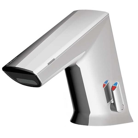 Sloan Sensor Single Hole Mount, 1 Hole Angled Straight Bathroom Faucet, Polished chrome EFX350.000.0000