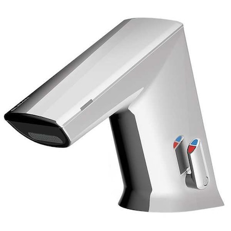 Sloan Sensor Single Hole Mount, 1 Hole Angled Straight Bathroom Faucet, Polished chrome EFX350.502.0000