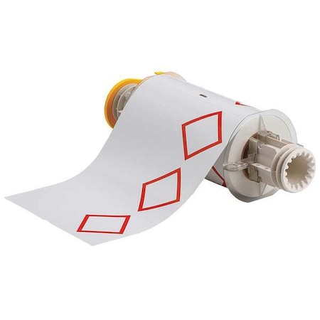 Brady Label, Red/Yellow/Blue/White, Labels/Roll: 70 130775