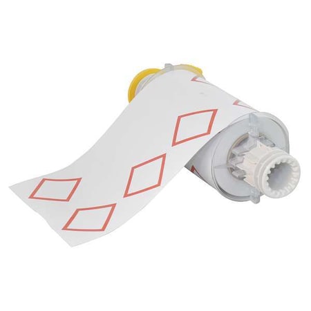 Brady Label, Red/Yellow/Blue/White, Labels/Roll: 70 130776