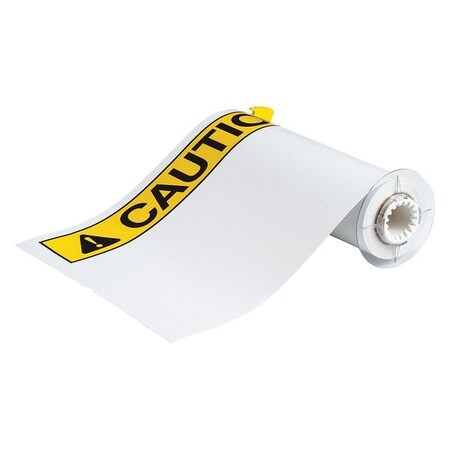 Brady Label, White/Yellow/Black, Labels/Roll: 40 140886
