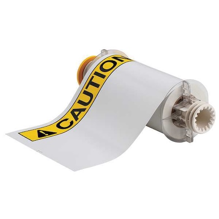 Brady Label, White/Yellow/Black, Labels/Roll: 60 130750