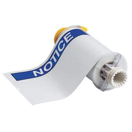 Brady Label, White/Blue, Labels/Roll: 60 130756