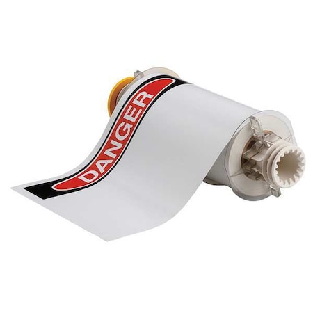 Brady Label, Red/White, Labels/Roll: 60 130765