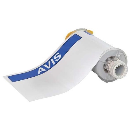 Brady Label, White/Blue, Labels/Roll: 60 130800