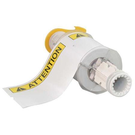 Brady Label, White/Yellow/Black, Labels/Roll: 95 130782