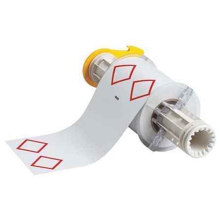 Brady Label, Red/Yellow/Blue/White, Labels/Roll: 90 130767