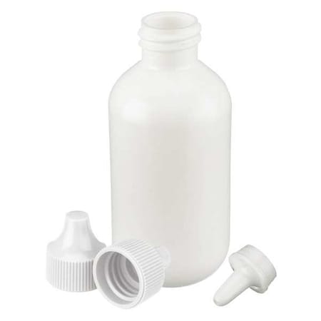 Zoro Select Dropper Bottle, 60mL, White, Round, PK144 211625