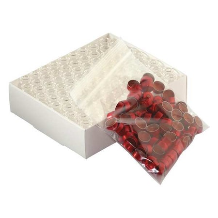 Wheaton Autosampler Vial, Red Alum Seal, PK100 W225174-0203