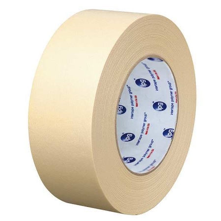 Intertape Masking Tape, 48 mm W x 54 4/5 m L, 5 mil Thick, Tan, Rubber Adhesive, 24 PK PG500.13G