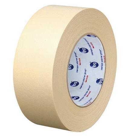 Intertape Masking Tape, 48 mm W x 54 4/5 m L, 5.8 mil Thick, Tan, Rubber Adhesive, 24 PK PG505.123G