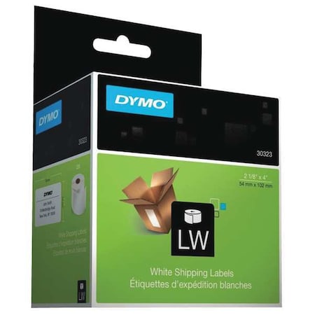 Dymo 4" x 2-1/8" Black/White Shipping Labels, Pk220 30323