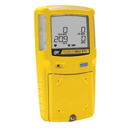 BW TECHNOLOGIES Multi-Gas Detector, 3 Gas, Australia, 8 to 13 hr Battery Life, Yellow XT-XWH0-Y-AU