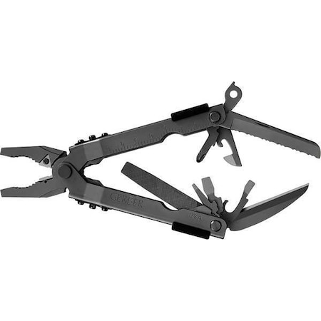 Gerber Multi-Tool, 6-5/16 in, Blunt, Black, 14 Tool 07520G1