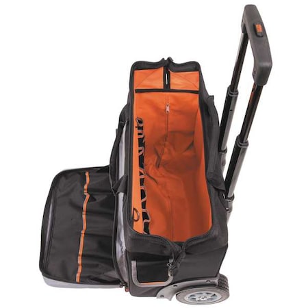 KLEIN TOOLS Tool Bag, Tradesman Pro™ Rolling Tool Bag, 24 Pockets, 19-Inch 55452RTB
