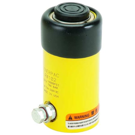 Enerpac RW102, 11180 lbs Capacity, 2.18 in Stroke, General Purpose Hydraulic Cylinder, Cylindrical Model RW102