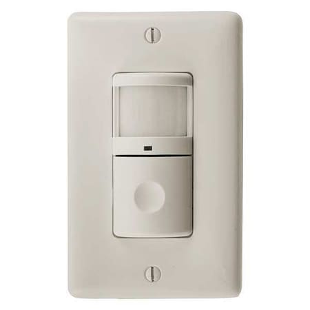 Hubbell Wiring Device-Kellems Wall Mount Sensor, Occupancy, Vacancy, Hard Wired, Almond, 1,200 sq ft, Fluorescent, LED WS2000LA