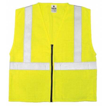 Kishigo 5XL Class 2 Flame Resistant High Visibility Vest, Lime AZF300-5X