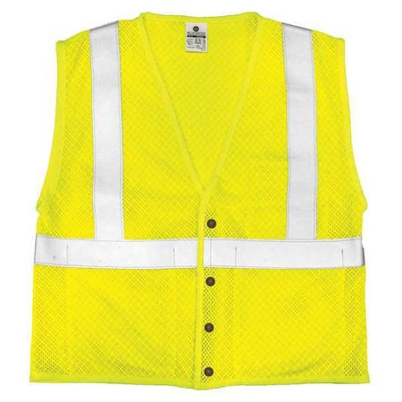 Kishigo XL Class 2 Flame Resistant High Visibility Vest, Lime ASFM300-XL