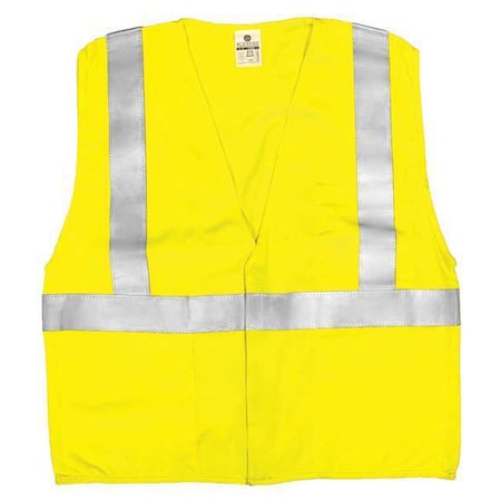 Kishigo 2XL Class 2 Flame Resistant High Visibility Vest, Lime AFM300-2X