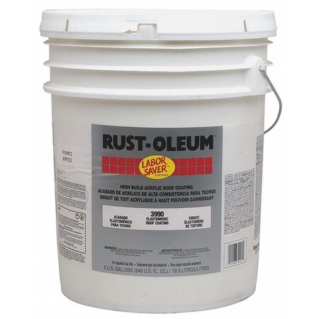 Rust-Oleum Elastomeric Acrylic Coating, Satin, 20 kg. pail 261657