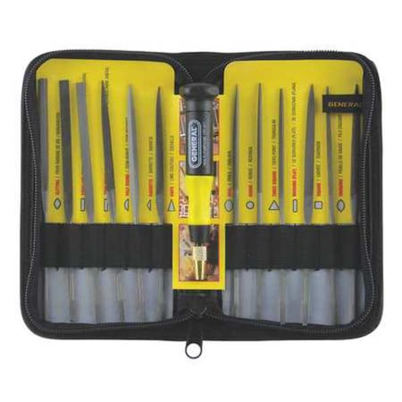 General Tools Needle File Set, Swiss, 5-1/2 In. L 707475