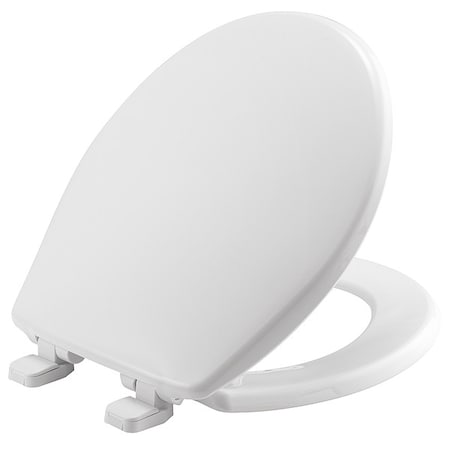 Bemis Toilet Seat With Cover, Slow Close Hinge, Round, White 730SL 000