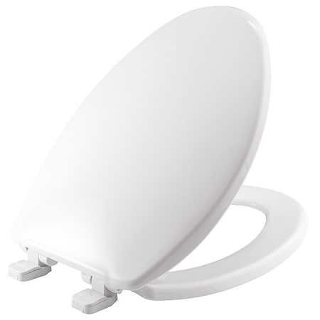 Bemis Toilet Seat With Cover, Slow Close Hinge, Elongated, White 7300SL 000