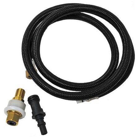 Danco Side Spray Hose, 1/4 In, Black 9D00010340