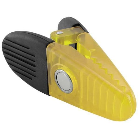 Master Magnetics Magnetic Plastic Clips, Yellow, PK2 7521