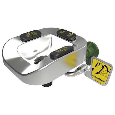 Speakman Eye/Face Wash Station, Wall Mount, Wall Mounted, 8.25 H., 14.94 W SE-1050