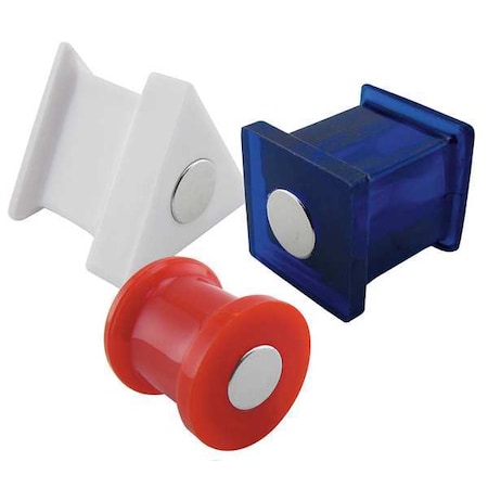 Master Magnetics Magnetic Push Pins, Red, White, Blue, PK6 7507