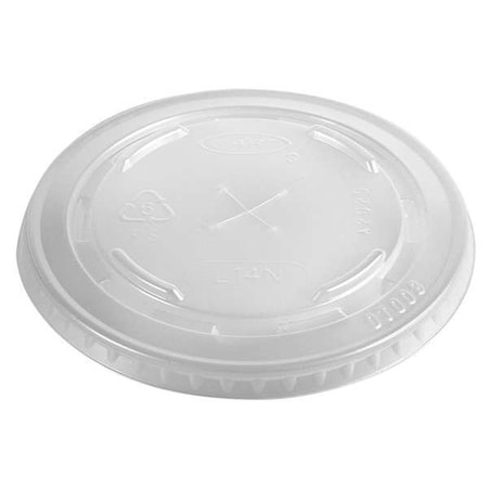 Conex Lid for 16 oz. Cold Cup, Flat, Straw Slot, Clear, Pk1000 L16TN