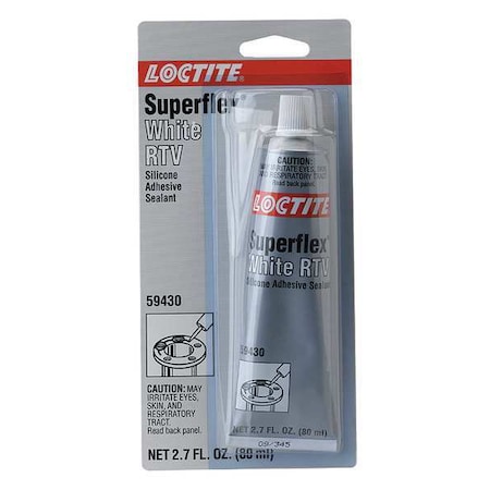 Loctite Sealant, 85 g, Tube, Whites, Silicone Base 135506