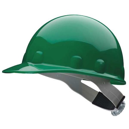 Fibre-Metal By Honeywell Hard Hat, Super Eight E2, Thermoplastic, 8 Point Ratchet, Type 1, Class E, Green E2SW74A000