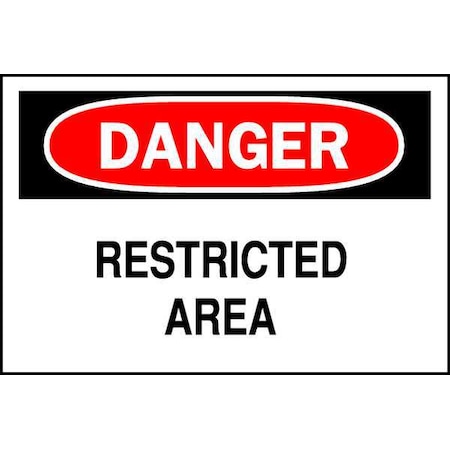 Brady Safety Sign, 10 in H, 14 in W, Plastic, Rectangle, English, 22124 22124