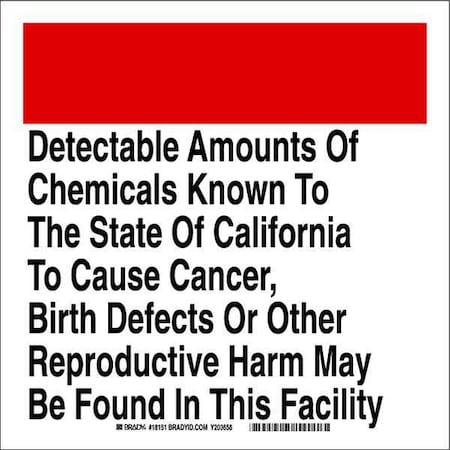 Brady Safety Sign, 10 in H, 14 in W, Polyester, Rectangle, English, 18151 18151