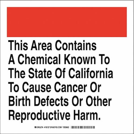 Brady Safety Sign, 10 in H, 14 in W, Rectangle, English, 18160 18160