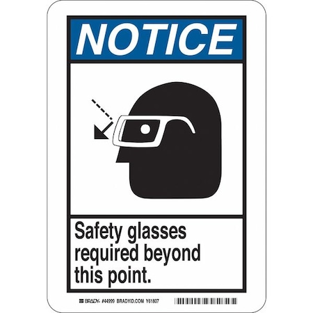 Brady Notice Sign, Fiberglass, Rectangle, English 45000