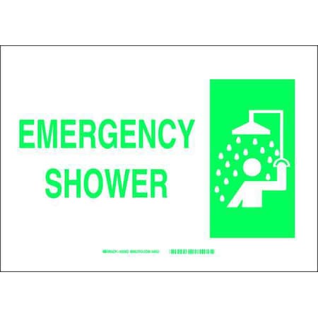 Brady Emergency Shower, 14" W x 10" H, Rectangle, Plastic, 25903 25903