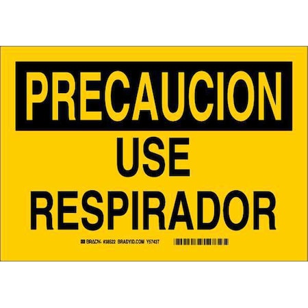 Brady Safety Sign, Aluminum, Rectangle, Spanish 38522