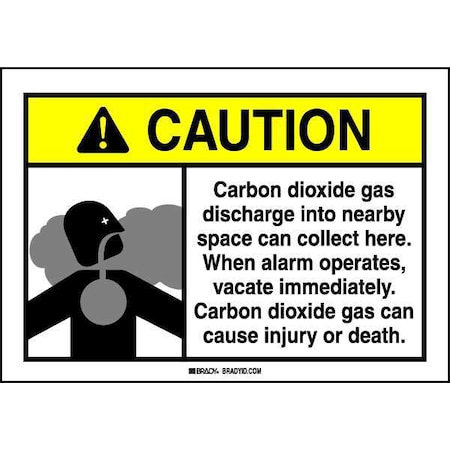 Brady Caution Sign, 10 in H, 14 in W, Plastic, Rectangle, English, 106042 106042