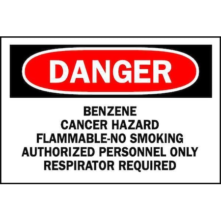 Brady Safety Sign, 10 in Height, 14 in Width, Polyester, Rectangle, English 85444