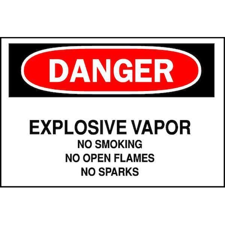 Brady No Smoking Sign, 7" H, 10" W, Plastic, Rectangle, English, 25652 25652