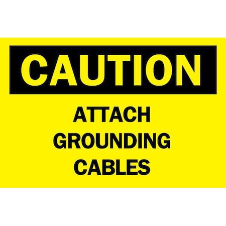 Brady Caution Sign, Polyester, Rectangle, English 84830