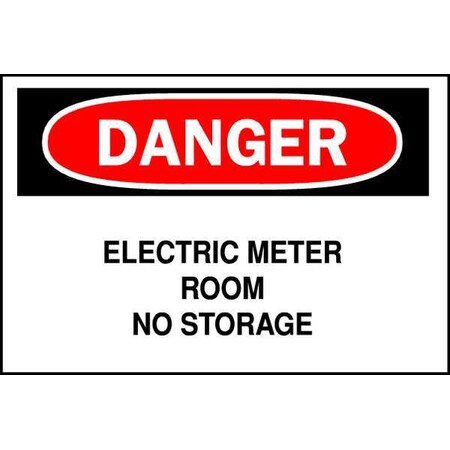 Brady Safety Sign, 10 in Height, 14 in Width, Plastic, Rectangle, English 25527