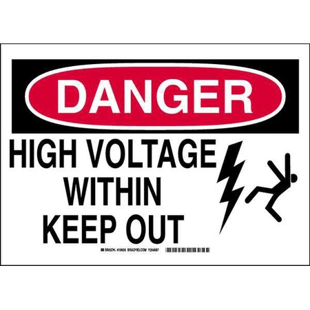 Brady Electrical Hazard Sign, 19937 19937
